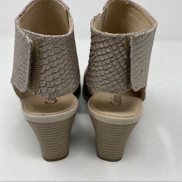 Gabor Open Toe shimmering snake Booties - Picture 4 of 7